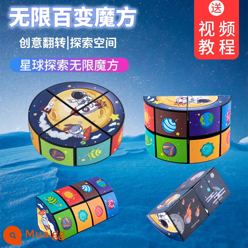 Đa dạng khối Rubik vô hạn hình học ba chiều 3d biến dạng câu đố khối từ tính trẻ em tư duy 5-12 tuổi đồ chơi nhỏ - Khối vô hạn khám phá hành tinh đơn