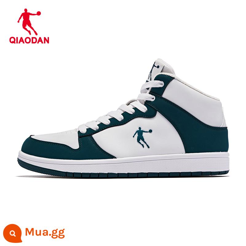 Giày thể thao Jordan Giày nam 2022 Mùa đông Velvet -Warm giày bình thường Xu hướng giày cao - Jordan White/Abyss Green [Phong cách lông cừu]