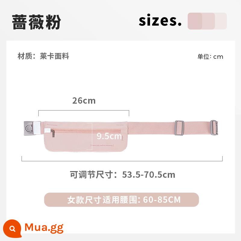 Chạy túi điện thoại di động túi đeo thắt lưng thể thao nữ túi nhỏ tập thể dục 2023 thiết bị đặc biệt ngoài trời mới hiện vật chống trộm cá nhân - Rose Pink-[Mẫu thoáng khí và nhẹ] 7,2 inch, giắc cắm tai nghe chống nhăn