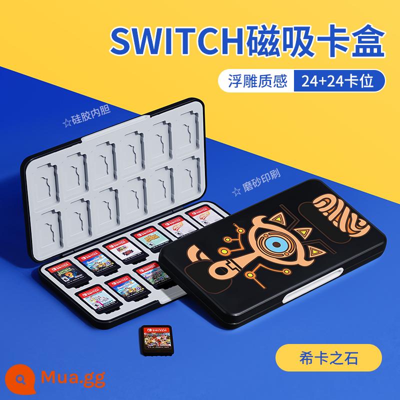 Hộp băng Nintendo Switch gói thẻ trò chơi hộp thẻ switcholed hút từ tính hộp lưu trữ NS dung lượng lớn 24 miếng Gói 12 miếng Vỏ bảo vệ di động Mario Lite Phụ kiện ngoại vi Dongsen - Bộ 24 món [Eye of Zelda] đi kèm mũ vuốt mèo★ kiểu từ tính