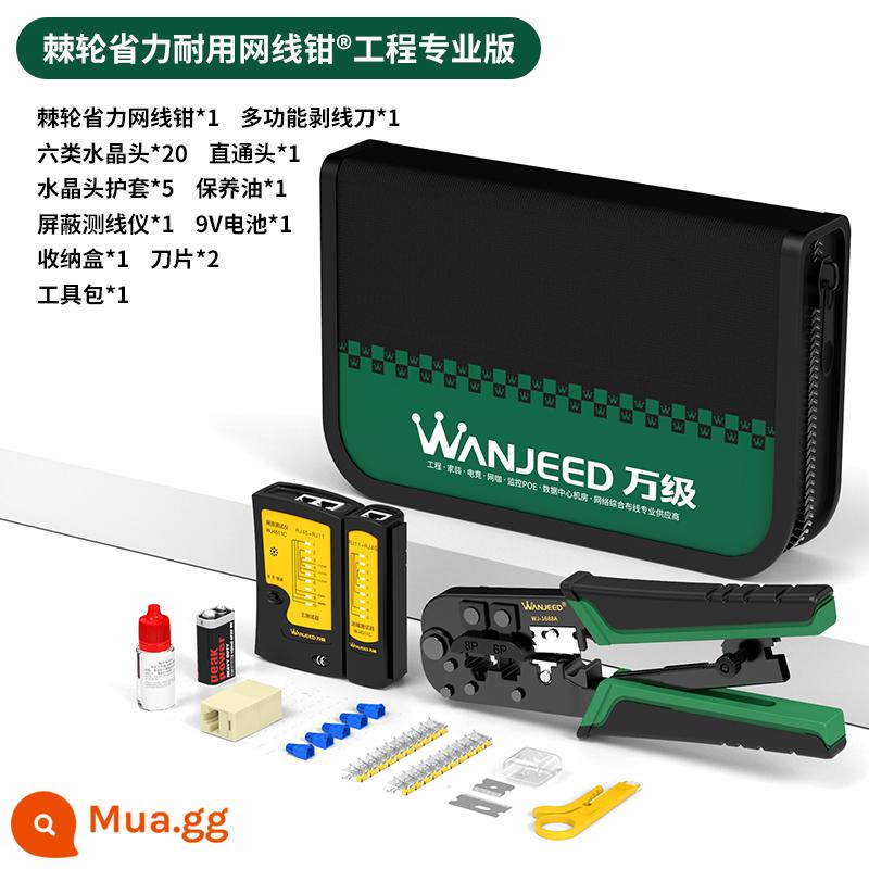 Kìm bấm đầu dây mạng áp suất 10.000 cấp Bộ kìm bấm dây mạng gia đình Kìm bấm bấm dây mạng gia đình cấp chuyên nghiệp siêu năm loại Kìm kẹp đầu nối mạng 6677 Kìm bấm bấm Bộ công cụ kiểm tra Kìm làm dây mạng băng thông rộng - Ratchet tiết kiệm lao động 35 miếng