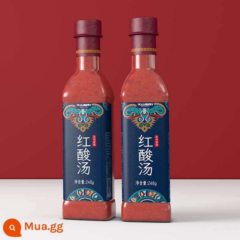 Phúc lợi Dashan Guizhou Kaili Red Acid Thuốc sắc Chính thống Soup Soup Soup Special Feats và gia vị Nội tiết Nước sốt Sour Sour Soup Soup - Chai 248gX2