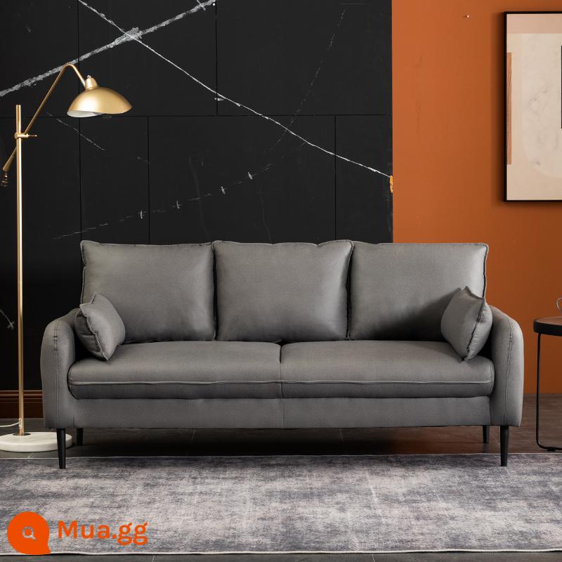 Bắc Âu căn hộ nhỏ công nghệ vải sofa nhỏ đôi ba người phòng khách ánh sáng sang trọng đơn giản giặt miễn phí cửa hàng quần áo căn hộ internet người nổi tiếng - Vải kỹ thuật Gray-15 (kèm gối)