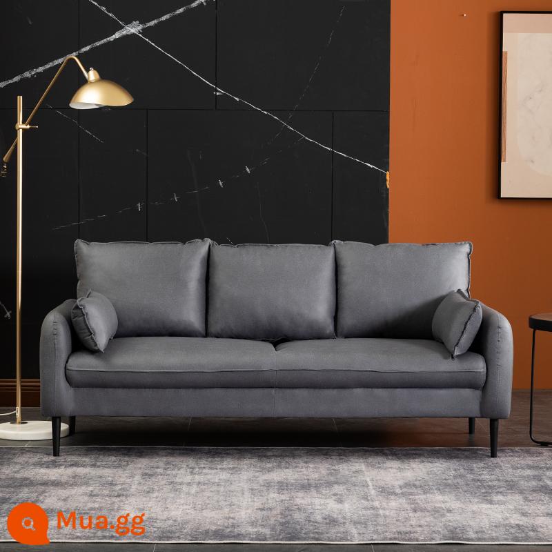 Bắc Âu căn hộ nhỏ công nghệ vải sofa nhỏ đôi ba người phòng khách ánh sáng sang trọng đơn giản giặt miễn phí cửa hàng quần áo căn hộ internet người nổi tiếng - Vải kỹ thuật xanh xám-14 (kiểu latex)