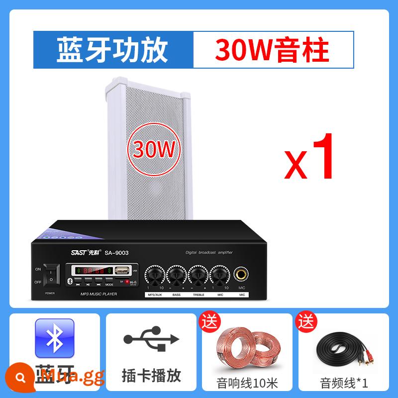 Xianke ST51 Bluetooth ngoài trời chống thấm nước cột âm thanh treo tường khuếch đại âm thanh Bộ ngoài trời treo tường shop trường học khuôn viên trường - Ampli 100W + 1 cột âm thanh 30W