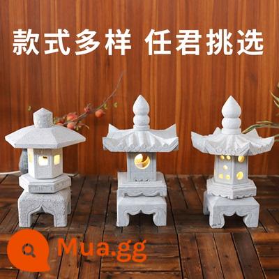 Mô phỏng kiểu Trung Quốc mới cây thông quy mô lớn thông chào đón Luo Hansong trang trí trong nhà trang trí cảnh quan cây giả cây xanh cây cảnh - Một chiếc đèn đá