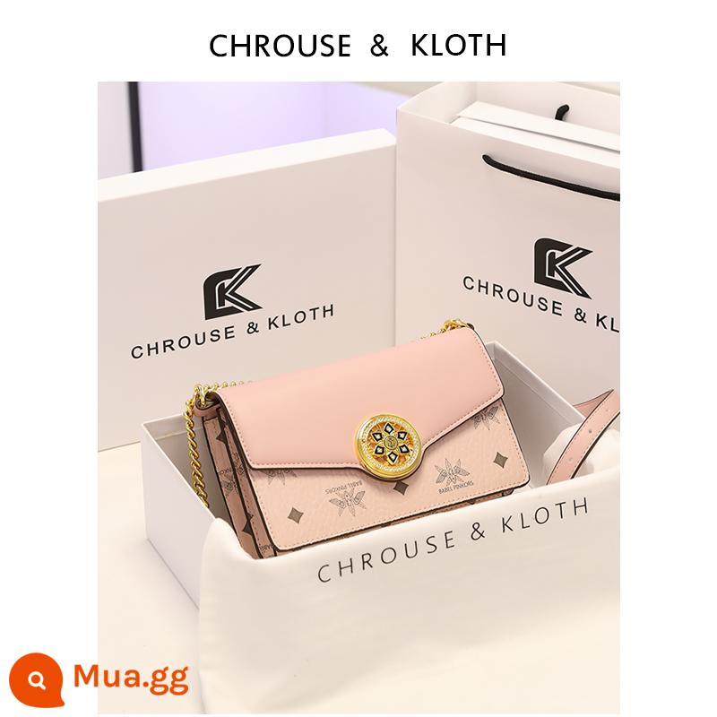 Quà tặng sinh nhật cô gái trang web chính thức nhỏ C & K Flagship Store ánh sáng túi xách nữ sang trọng 2023 dây chuyền da mới Túi Messenger - in màu hồng