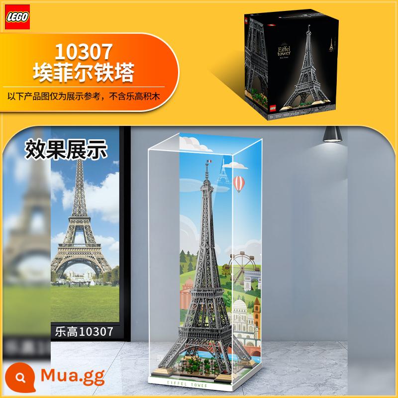 LEGO chính hãng 10307 Tháp Eiffel Paris, Pháp, đồ chơi cột mốc kiến trúc thế giới, quà tặng giáng sinh - 10307 Tháp Eiffel + hộp trưng bày tranh ảnh