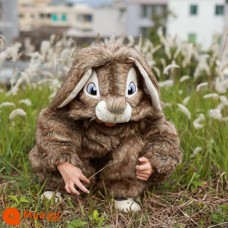 Quần áo trẻ em Bunny Male Girl Pyjamas Animal Shape Trang phục Baby Funny Delosa Mùa thu và Thám tử mùa đông - Chú thỏ mô phỏng sang trọng nguyên bản