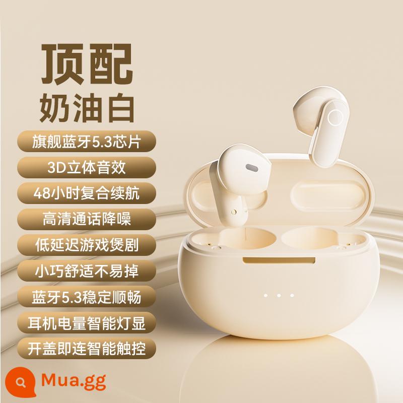 Jinyun Tai Nghe Bluetooth True Wireless 2023 Mới In-Ear Thích Hợp Cho Apple Huawei Xiaomi Giảm Tiếng Ồn Nữ Cô Gái Nam - [Top White] Chất lượng âm thanh không bị méo tiếng❤Điều khiển bằng cảm ứng thông minh❤Tuổi thọ pin dài