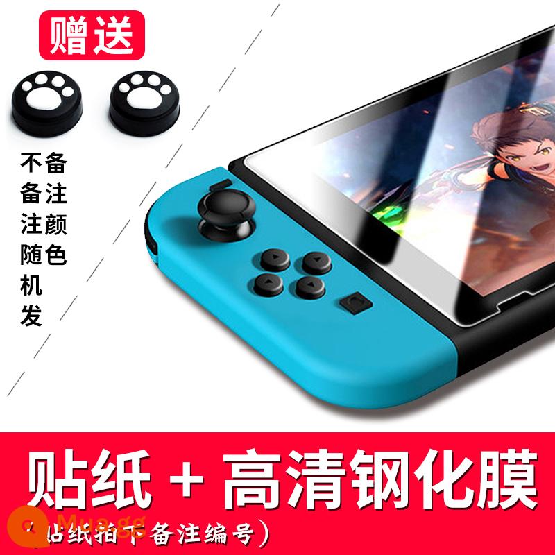 Thích hợp cho Nintendo Switch Sticker Nhãn dán NS Pain Sticker Pain Machine Sticker Switch Phim OLED Blu-ray Phụ kiện phim cường lực Màu Cat Claw Rocker Cap TPU Vỏ mềm bảo vệ Vỏ bảo vệ Vỏ bảo vệ pha lê tùy chỉnh - [Phiên bản thường/mở rộng]+Phim cường lực HD★ Móng vuốt mèo miễn phí