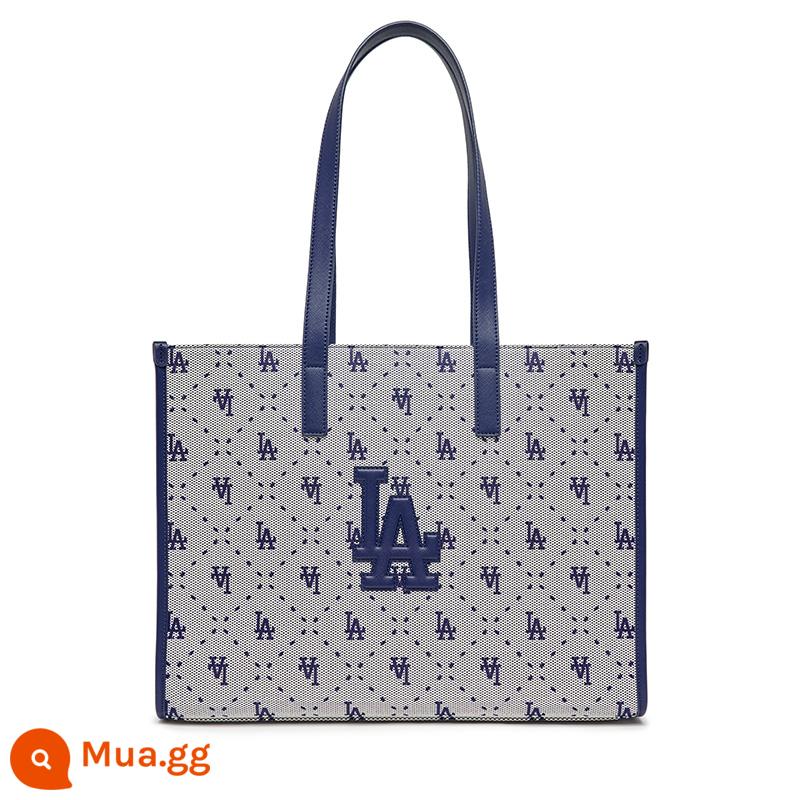 MLB Chính Thức Cặp Đôi Nam Nữ Retro Lão Thị Túi Tote Cổ Đa Năng Xu Hướng 23 Mùa Xuân Mới ORL01 - Los Angeles Dodgers/Hải quân hạng nhẹ