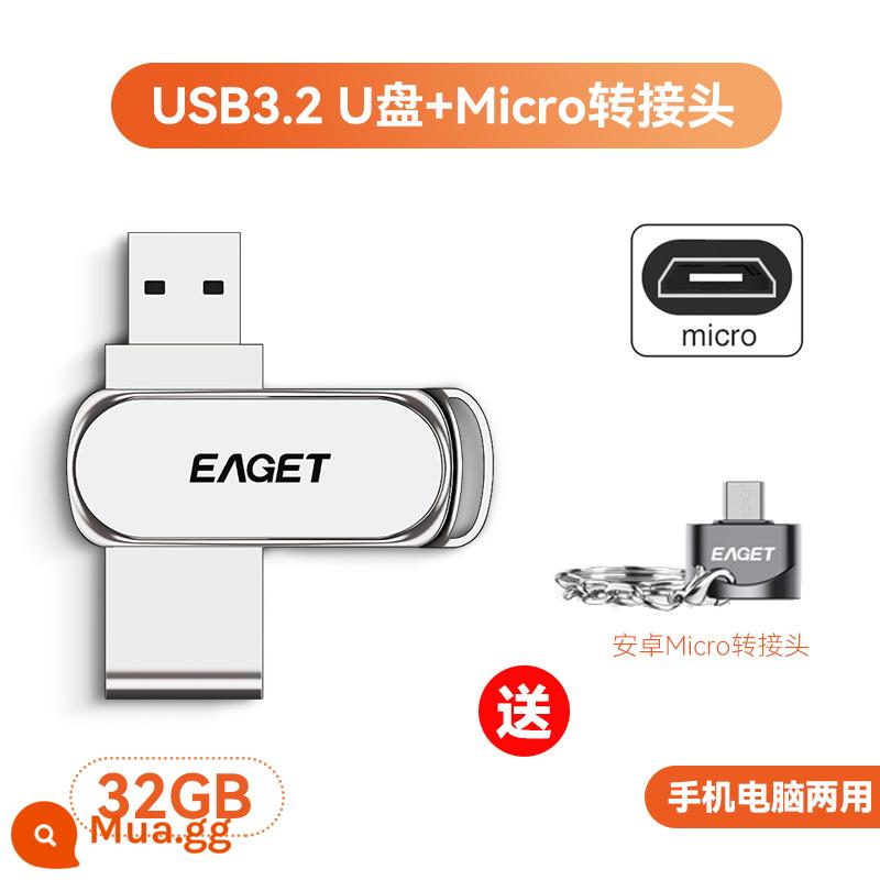 Yijie Đĩa U Tốc Độ Cao 128G Dung Lượng Lớn Chính Thức Chính Hãng Flagship Store USB Bộ Nhớ Xe Hơi Văn Phòng Tùy Chỉnh Sinh Viên - Giao diện USB3.2-③②G+Micro tốc độ cao (dành cho điện thoại di động và máy tính)