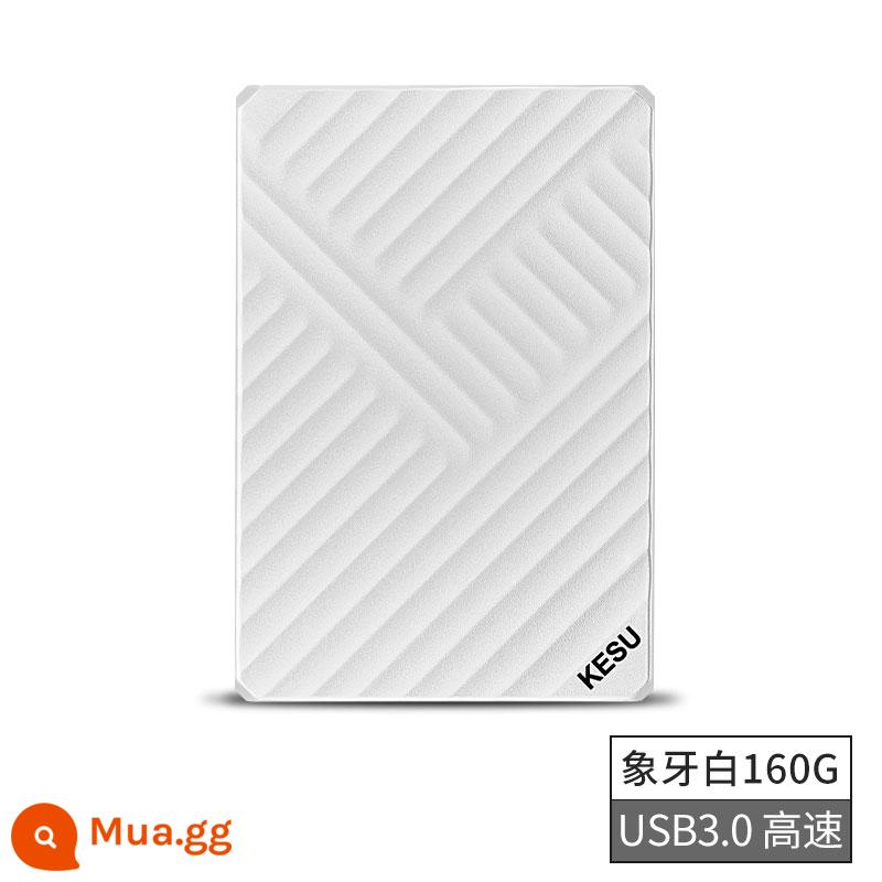 Ổ cứng di động Keshuo 1TB kết nối với máy tính điện thoại tốc độ cao 500g ổ cứng di động 2TB ổ cứng cơ thể rắn 320G - Túi chống sốc White-160G+