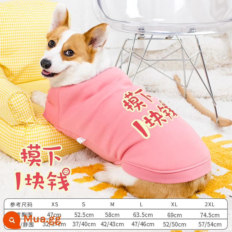 Corgi Quần Áo Cho Chó Quần Áo Mùa Đông Quần Áo Thu Đông Thu Đông Mỏng Shiba Inu Dachshund Thú Cưng Vừa Chó Shiba Inu Thu Đông - Hồng 1 tệ [cộng với nhung vào mùa thu đông]