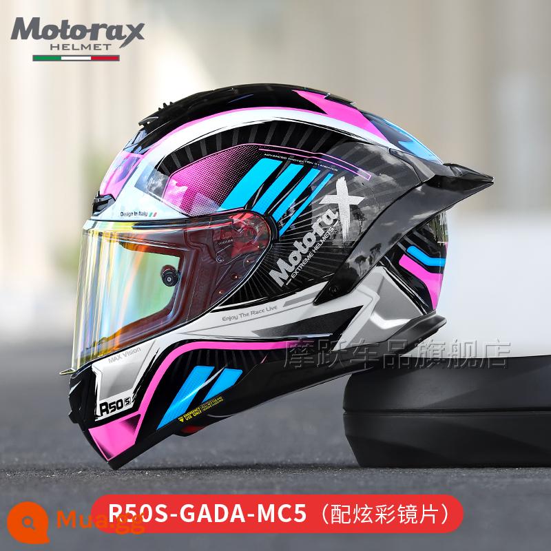 MOTORAX Morex R50S Một Đầu Máy Xe Lửa Mũ Bảo Hiểm Full Mũ Bảo Hiểm Nam Nữ Đuôi Lớn Gió Xuân Xe Bốn Mùa - GaDa5[Đầy màu sắc]