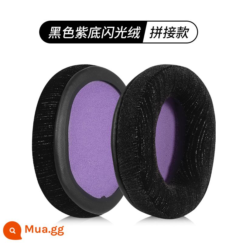 KingstonVỏ tai nghe HyperX Vỏ tai nghe Black Hawk S Vỏ tai nghe Cloud2 Hurricane 2 Earmuffs Storm Stinger Alpha Sky Arrow Miếng bọt biển Bao da Tomahawk Fengyun Bao da Skyrim Head Beam Pad Phụ kiện vỏ bảo vệ - 1 cặp bịt tai đa năng [đen tím lấp lánh phía dưới nhung]