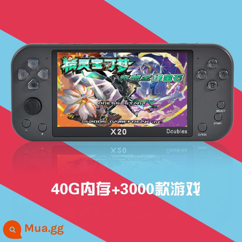 Pokemon Goldfinger PSP4000 máy chơi game Nintendo gba Pokémon Pokemon Pokémon cầm tay cổ điển Pokémon phiên bản bẻ khóa mp5 cầm tay trò chơi trẻ em cầm tay Pikachu - X20 phiên bản nâng cao màu đen (5.1 inch 3000 game 40G)