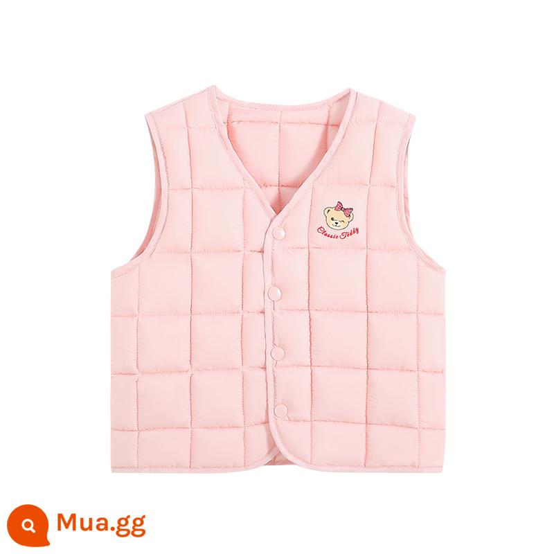 Phân loại quần áo cotton trẻ em mùa đông nam và cô gái dày vest ấm card cho bé - Áo vest đẹp - hồng nhạt