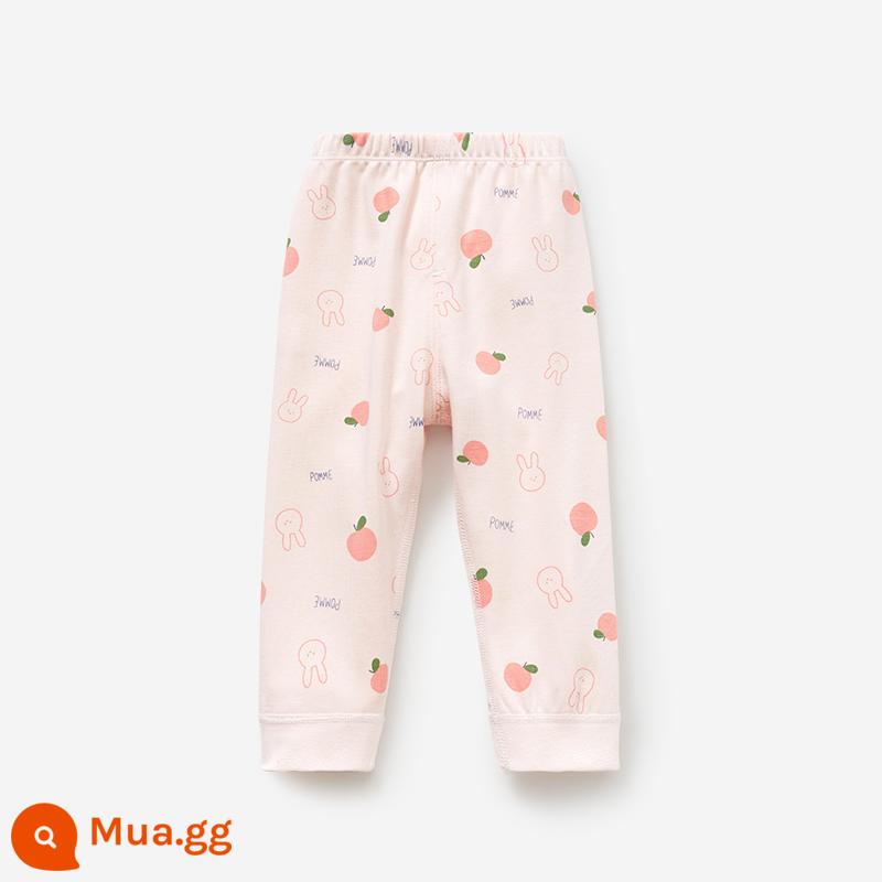 Quần vệ sinh trẻ em mùa xuân thu đông quần cotton nguyên chất cho bé trai và bé gái đáy mở đồ ngủ cho bé quần dài ấm áp - 3KZ002 màu hồng