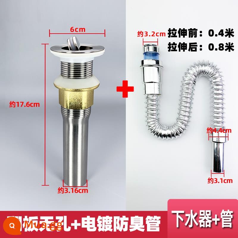 Chậu rửa bị rò rỉ cắm vòng cao su piston chậu rửa chậu rửa kín chậu rửa cắm chậu rửa tay - Tấm lật bồn không lỗ + ống mạ điện