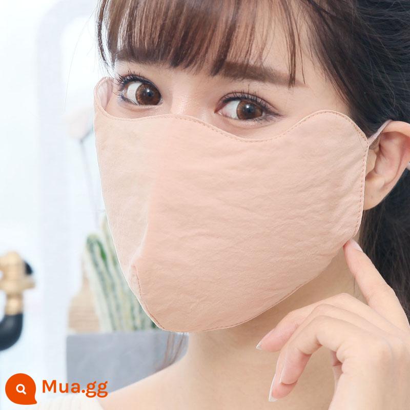 Khẩu trang thu đông nam nữ cotton nguyên chất tăng khả năng chống gió mùa đông ấm áp chống lạnh thoáng khí nữ thần thời trang màu đen hợp thời trang - Bột thịt phiên bản nhẹ mùa đông