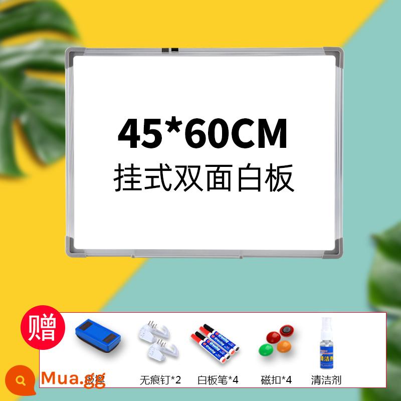 Bảng viết bảng trắng loại treo hộ gia đình bảng đen nhỏ dành cho trẻ em Bảng trắng nhỏ giảng dạy đào tạo văn phòng họp phiên bản ca trắng bảng ghi chú từ thương mại treo tường bảng tin xóa được viết giấy dán tường kanban - [Mẫu dày] Bảng trắng 2 mặt 45*60 + 4 bút mực, 4 khóa nam châm, 1 chất tẩy rửa, 1 cục tẩy