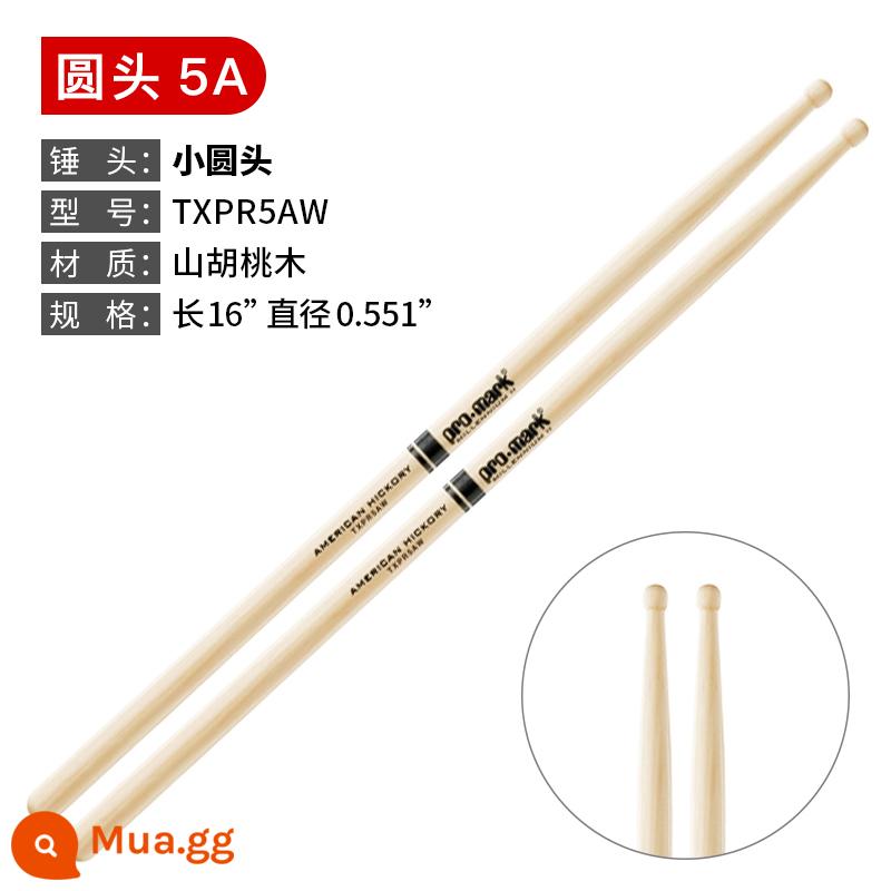 Làm đẹp Dadrio Drum Promark Gỗ Gỗ rắn 7A5A5B Kệ chuyên nghiệp Trống Trống Búa búa búa - TXPR5AW (đầu búa tròn nhỏ tiêu chuẩn)