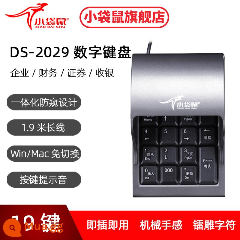 Quầy thu ngân siêu thị chứng khoán ngân hàng Wallaby DS-2029 chống nhìn trộm mật khẩu bàn phím kỹ thuật số mini có dây - 2029A (có âm phím)