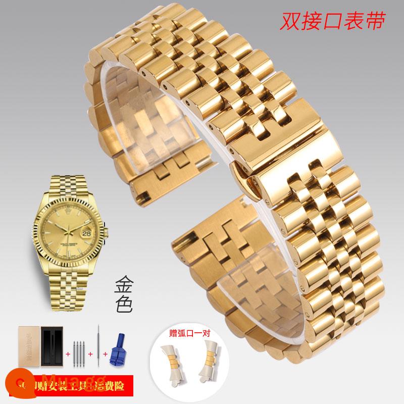 Thích hợp cho dây đeo thép Rolex 69173/179171 Đồng hồ Thụy Sĩ nam và nữ dây đeo vàng 21mm - vàng