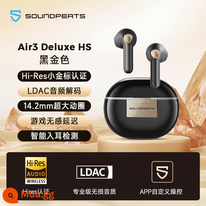 SoundPEATS Peat Air3 Deluxe HS Tai nghe Bluetooth không dây thực sự Bán trong tai Chạy siêu dài ở chế độ chờ - [Vàng đen bóng]