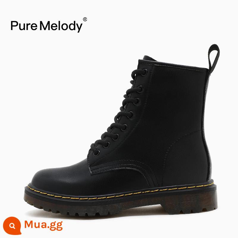 PM Martin Boots Mùa xuân và Mùa thu Boot Boot Boots Boots của Anh Xu hướng trong khi giày da tạm thời bị hỏng Xóa giày phụ nữ - PMQC3891 đen tự nhiên (tăng bên trong)