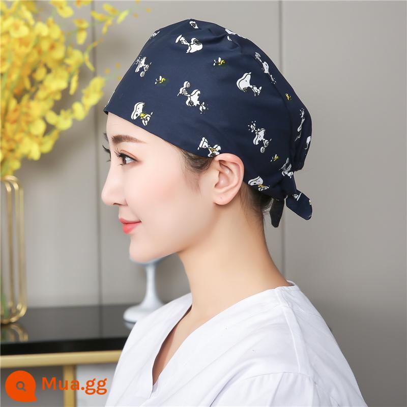 Mũ phòng mổ nữ cotton mũ y tá giam hóa trị bao đầu mũ phòng khám nha khoa bác sĩ làm việc mũ nam - Sợi polyester Snoopy