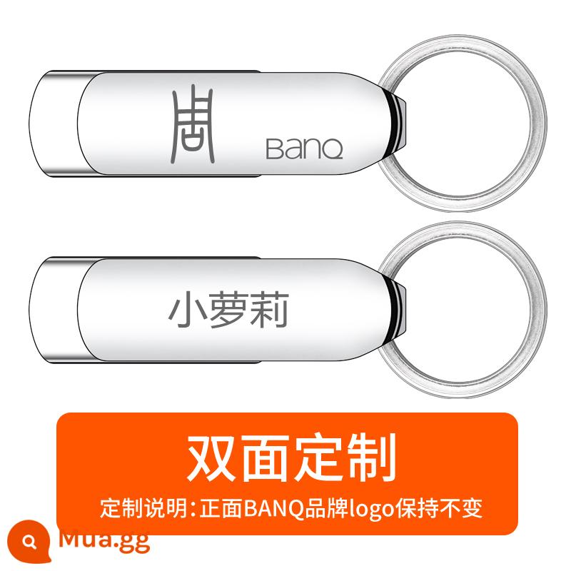 banq U disk 64g USB3.0 máy tính tốc độ cao trên ô tô ổ đĩa flash USB chính hãng sử dụng kép chữ LOGO tùy chỉnh kim loại cá tính nữ sinh viên dễ thương ổ đĩa flash di động sáng tạo văn phòng kinh doanh phiên bản ổ đĩa flash 64g - Tùy chỉnh hai mặt Max2-32G