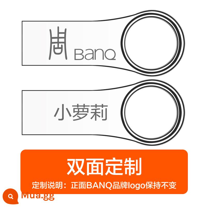 ổ đĩa flash banq 8g tốc độ cao chữ tùy chỉnh trên ô tô Ổ đĩa flash USB trên ô tô máy tính sử dụng kép di động sinh viên đích thực hệ thống upan đĩa U nhỏ miễn phí vận chuyển sáng tạo kim loại nhỏ chống thấm nước ổ đĩa flash 8g dễ thương - Tùy chỉnh hai mặt