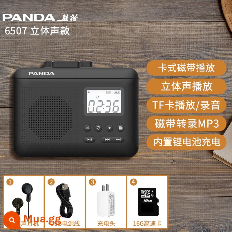 Panda 6501 Băng Máy Nghe Nhạc Kiểu Cổ Hoài Cổ Người Chơi Máy Ghi Âm Băng Cassette Mẫu Học Sinh Máy Nghe Nhạc Walkman - Model có thể sạc lại [đi kèm tai nghe stereo + thẻ tốc độ cao 16G + dây nguồn + đầu sạc]