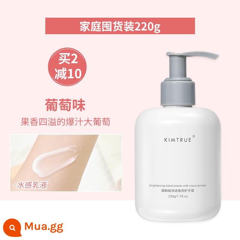 Cheng Shi'an KIMTRUE và kem dưỡng da tay đầu tiên dành cho nữ mùa thu đông dưỡng ẩm không nhờn KT nicotinamide hand cream - [Hương Nho] 220g (Niêm phong nhựa) Hạn sử dụng từ 24/04-24/07