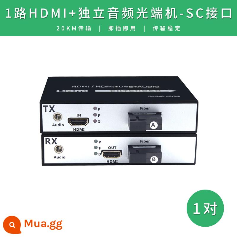 Quý ông HDMI Ánh sáng -end Máy âm thanh HD 1080p với giao diện USB Single Single -mode VGASC Giao diện FC giao diện 20km với Máy kết thúc ánh sáng USB/Phần mở rộng lõi đơn 4K - 1 kênh HDMI + bộ thu phát quang âm thanh độc lập (1 cặp)