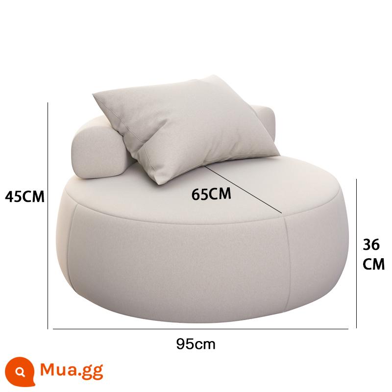 Ins sofa lười chiếu tatami phòng khách phòng ngủ đơn sofa tròn bàn đạp Bắc Âu ban công ghế ngồi giải trí đơn giản - Màu be size lớn