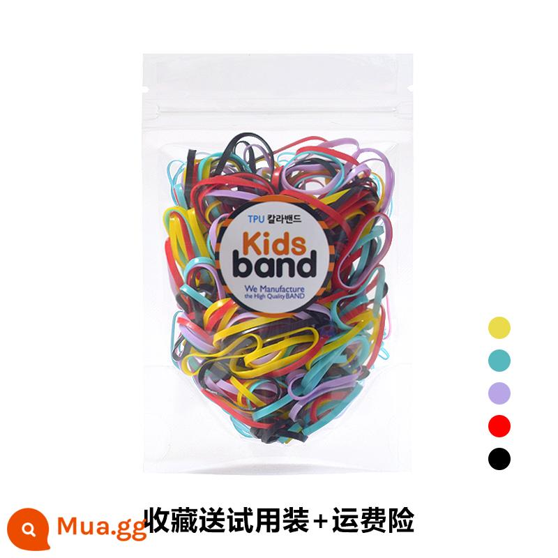 Hàn Quốc KidsBand vòng cao su màu cho bé dùng một lần dây cao su không làm tổn thương tóc nhỏ màu kẹo - 20 # nhiều màu sắc cỡ vừa [mở rộng] [3 tuổi đến 6 tuổi]