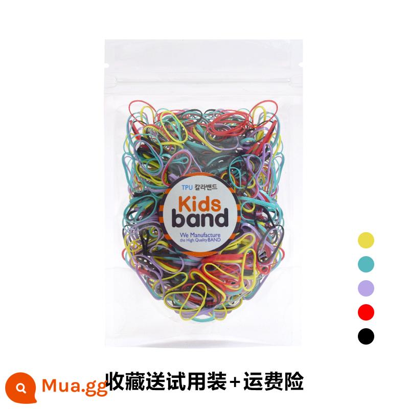 Hàn Quốc KidsBand vòng cao su màu cho bé dùng một lần dây cao su không làm tổn thương tóc nhỏ màu kẹo - 3# vòng tròn nhỏ nhiều màu sắc rực rỡ (dưới 1,5 tuổi)