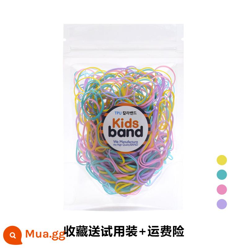 Hàn Quốc KidsBand vòng cao su màu cho bé dùng một lần dây cao su không làm tổn thương tóc nhỏ màu kẹo - 13# kẹo màu cỡ vừa (thường) (1,5 tuổi đến 3 tuổi)