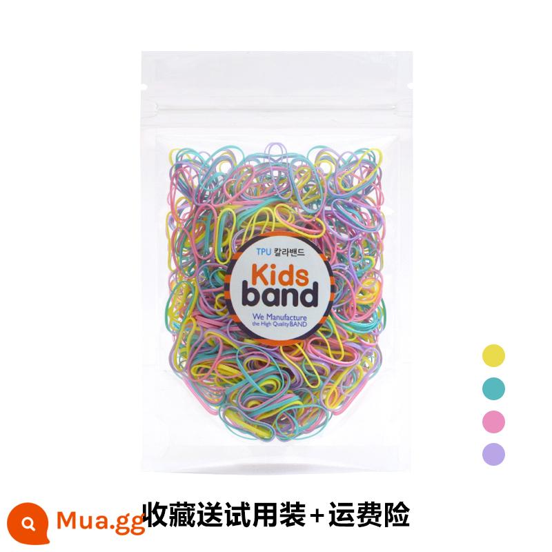 Hàn Quốc KidsBand vòng cao su màu cho bé dùng một lần dây cao su không làm tổn thương tóc nhỏ màu kẹo - 1# vòng tròn nhỏ màu kẹo (dưới 1,5 tuổi)