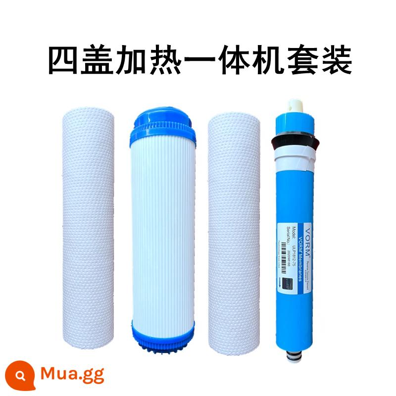 Máy lọc nước lọc đa năng 10 inch miệng phẳng bông pp dạng hạt carbon thẩm thấu ngược màng RO hộ gia đình bộ lọc nước 5 giai đoạn - Hệ thống sưởi bốn nắp Tất cả đã sẵn sàng