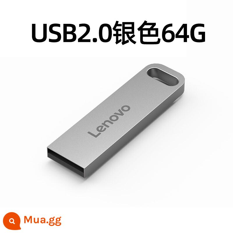 Lenovo gốc SX1 Metal Shell Pop -up Bộ nhớ U đĩa USB2.0/3.1 Sinh viên văn phòng xe cao tốc có thể mang theo đĩa USB di động - SX1 Bạc USB2.0 64G