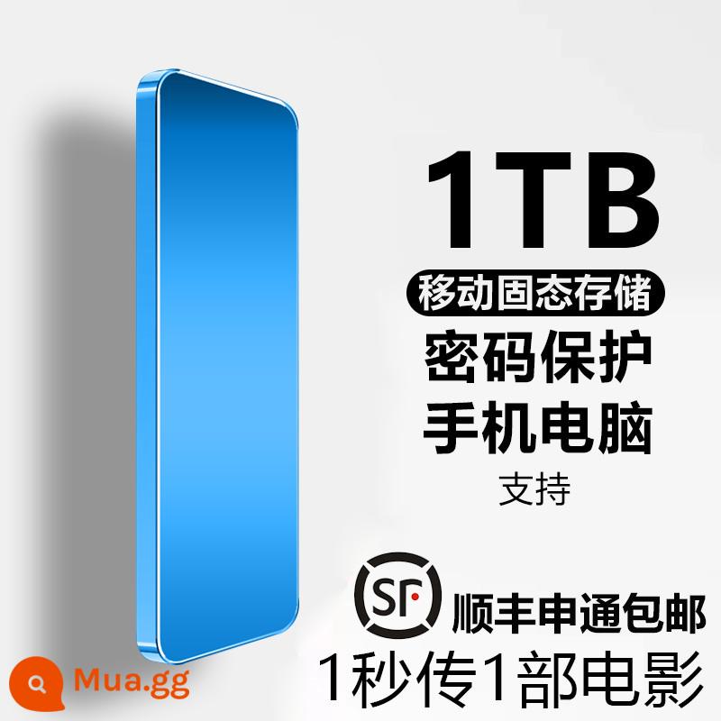 Ổ cứng di động siêu mỏng Western 2T tốc độ cao 1000Gb ổ cứng di động dung lượng lớn 2t ổ cứng thể rắn lưu trữ máy tính - 1000GB [xanh sapphire] [mã hóa + sao lưu tự động + lõi tốc độ cao thế hệ thứ 8]