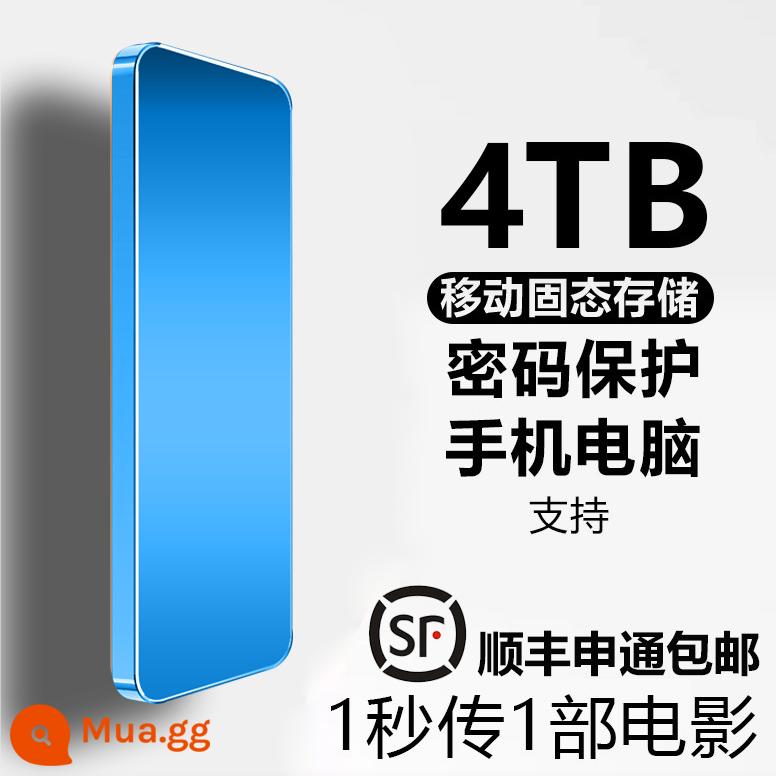 Ổ cứng di động siêu mỏng Western 2T tốc độ cao 1000Gb ổ cứng di động dung lượng lớn 2t ổ cứng thể rắn lưu trữ máy tính - 4000GB [xanh sapphire] [mã hóa + sao lưu tự động + lõi tốc độ cao thế hệ thứ 8]