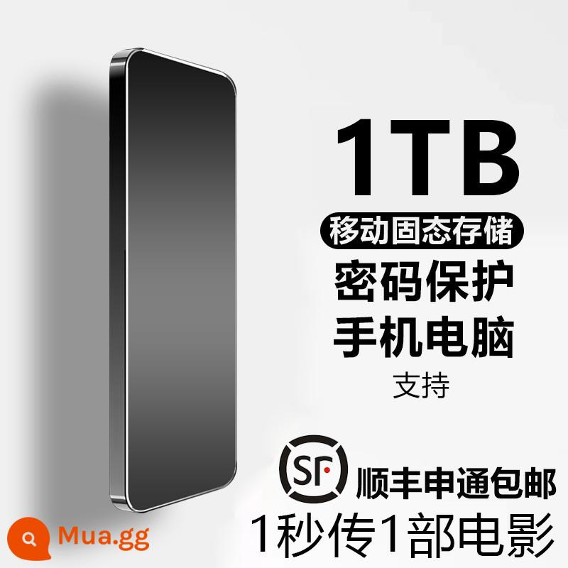 Ổ cứng di động siêu mỏng Western 2T tốc độ cao 1000Gb ổ cứng di động dung lượng lớn 2t ổ cứng thể rắn lưu trữ máy tính - 1000GB [màu đen mực] [mã hóa + sao lưu tự động + lõi tốc độ cao thế hệ thứ 8]