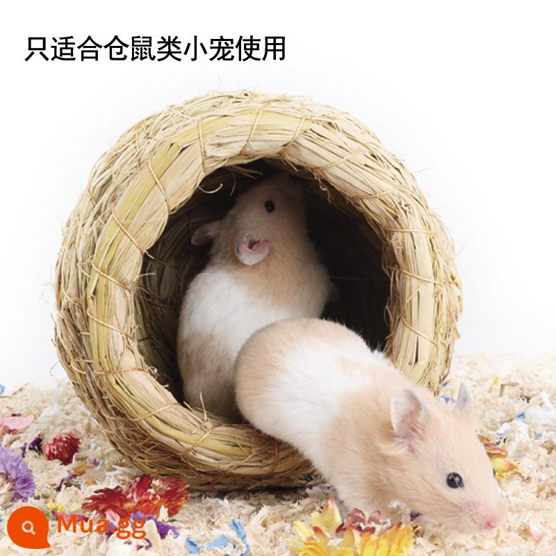 Chuột Lang Totoro Chuột Lang Thỏ Mùa Đông Ấm Áp Đặc Biệt Tổ Cỏ Rơm Thảm Lớn Hamster Hideaway Nhà Đồ Ngủ - Tổ cỏ Hamster (chỉ thích hợp cho hamster)