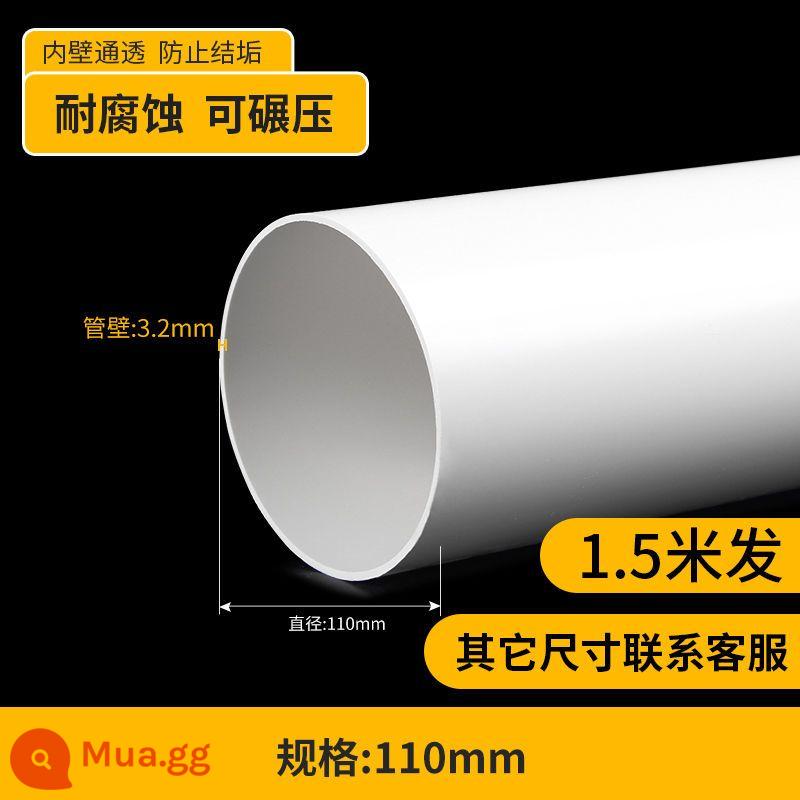 ống nhựa pvc ống thoát nước 50 downpipe 75 phụ kiện ống thông gió 110 160 200 250 315 400 - Tiêu chuẩn quốc gia tóc dài 110mm 1,5m chuyển phát nhanh